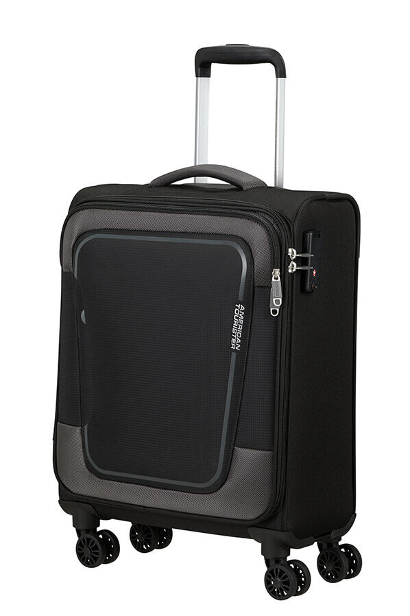 American Tourister Pulsonic Spinner Expandable 55cm  Asphalt Black