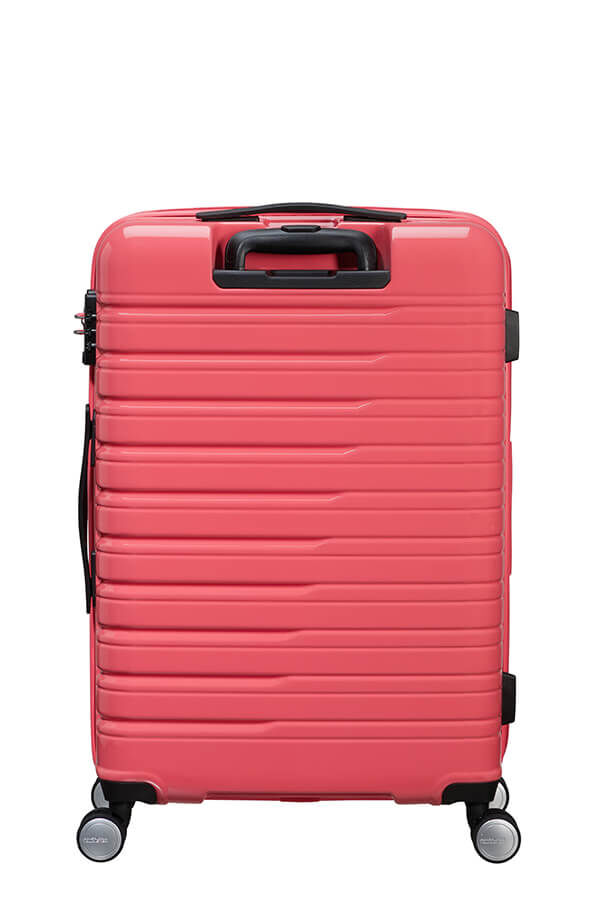 Flashline Pop Medium incheckning | American Tourister Flashline Pop Spinner Exp TSA 67cm  Coral Pink