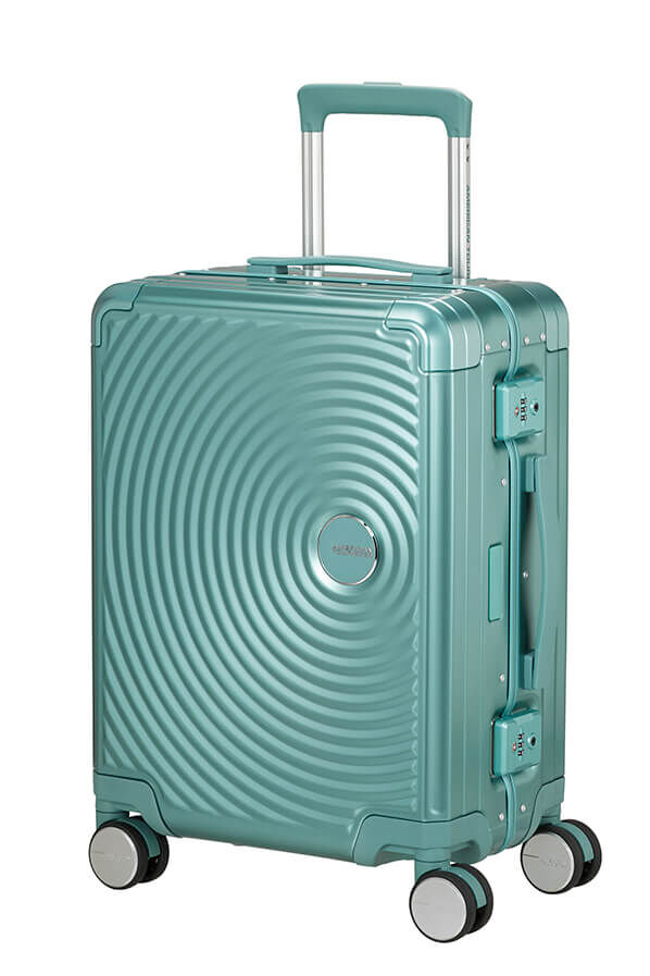 American Tourister Soundbox Alu Spinner TSA 55cm  Dusty Turquoise