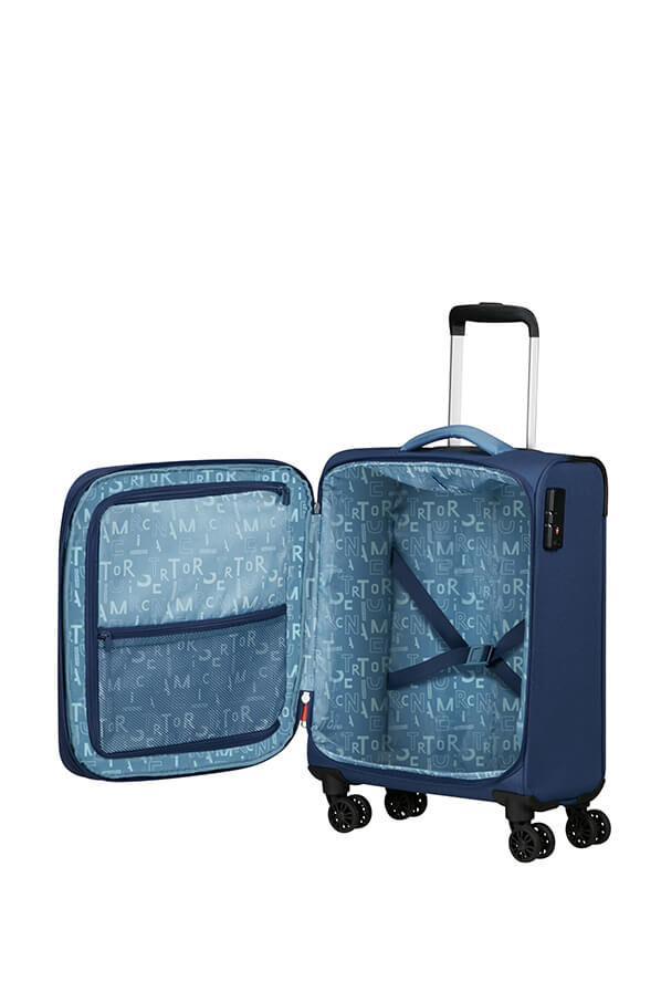 American Tourister Pulsonic Spinner Expandable 55cm  Combat Navy