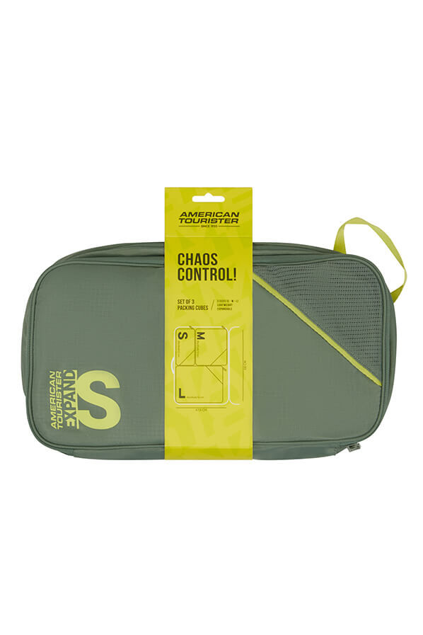 Packing Cubes Set med 3 packkuber | American Tourister American Tourist. Ta Packing Cubes S/M/L  Olive/Lime