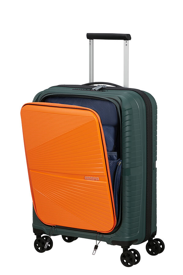 American Tourister Airconic Spinner Frontloader 15.6' 55cm  Forest Green/Orange