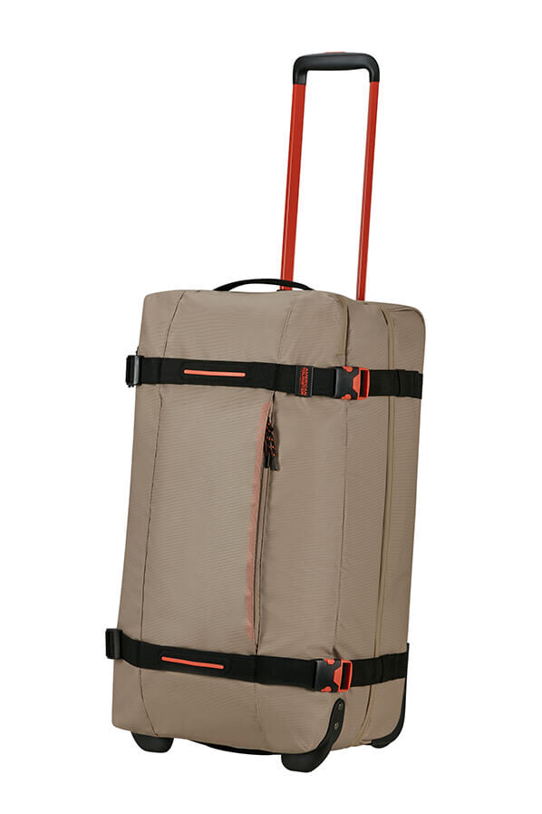 American Tourister Urban Track Duffle with Wheels Coated M  Beige/Orange