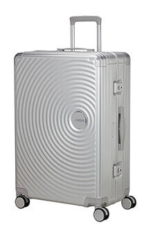 American Tourister Soundbox Alu Stor incheckning