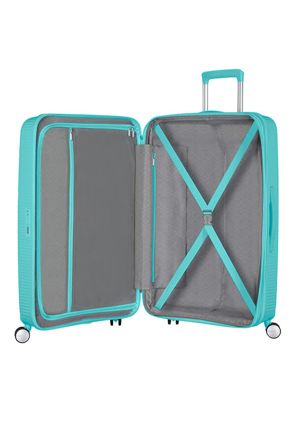 American Tourister Soundbox Spinner TSA Expandable 67cm  Poolside Blue