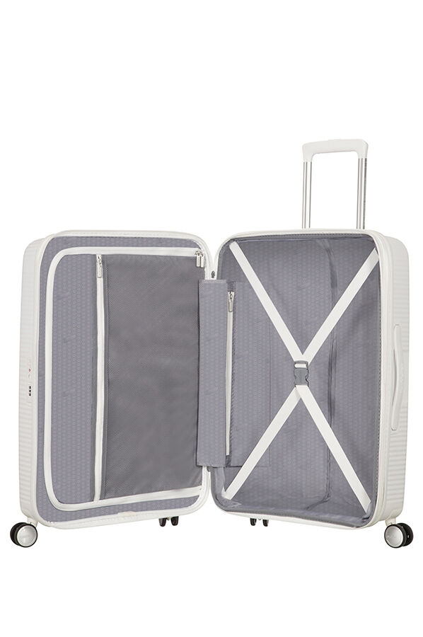 American Tourister Soundbox Spinner Expandable 67cm Pure White