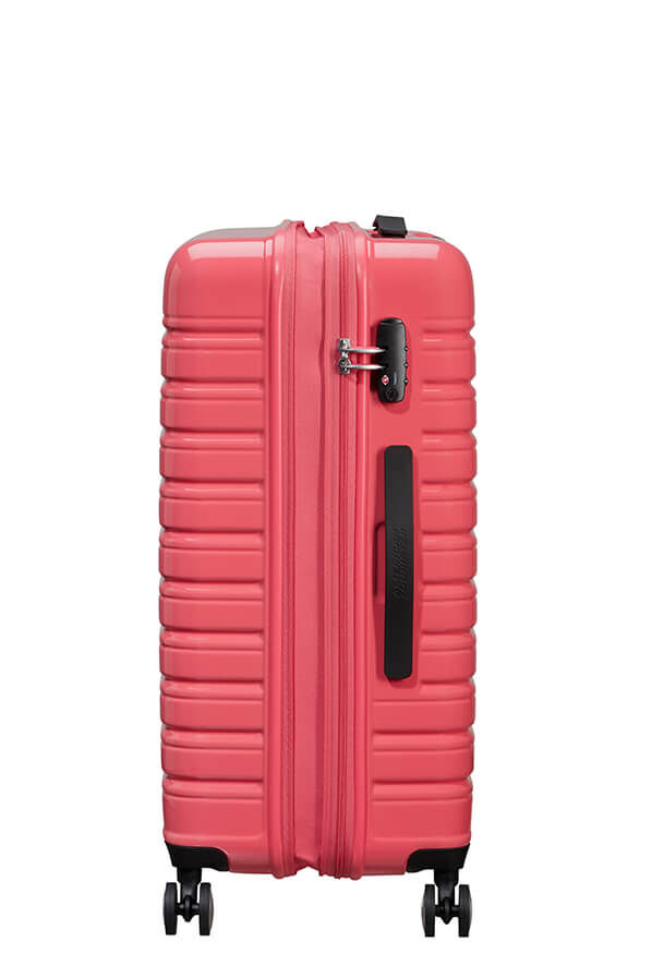 Flashline Pop Medium incheckning | American Tourister Flashline Pop Spinner Exp TSA 67cm  Coral Pink