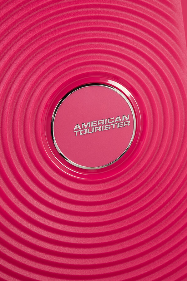 SoundBox Medium incheckning | American Tourister Soundbox Spinner Expandable 67cm Lightning Pink