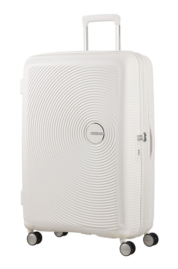 American Tourister Soundbox Spinner Expandable 77cm Pure White