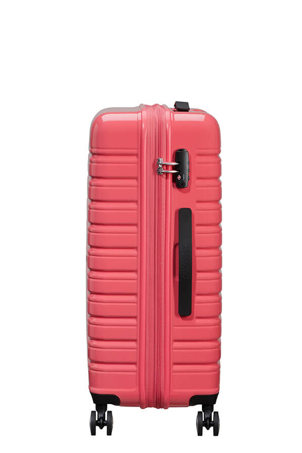 Flashline Pop Medium incheckning | American Tourister Flashline Pop Spinner Exp TSA 67cm  Coral Pink