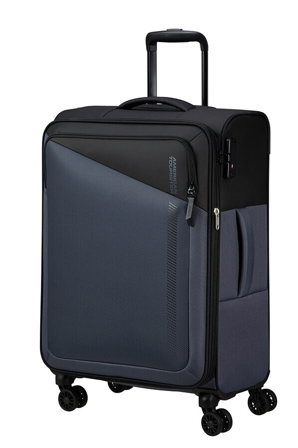 American Tourister Daring Dash Spinner Expandable TSA M  Black/Grey