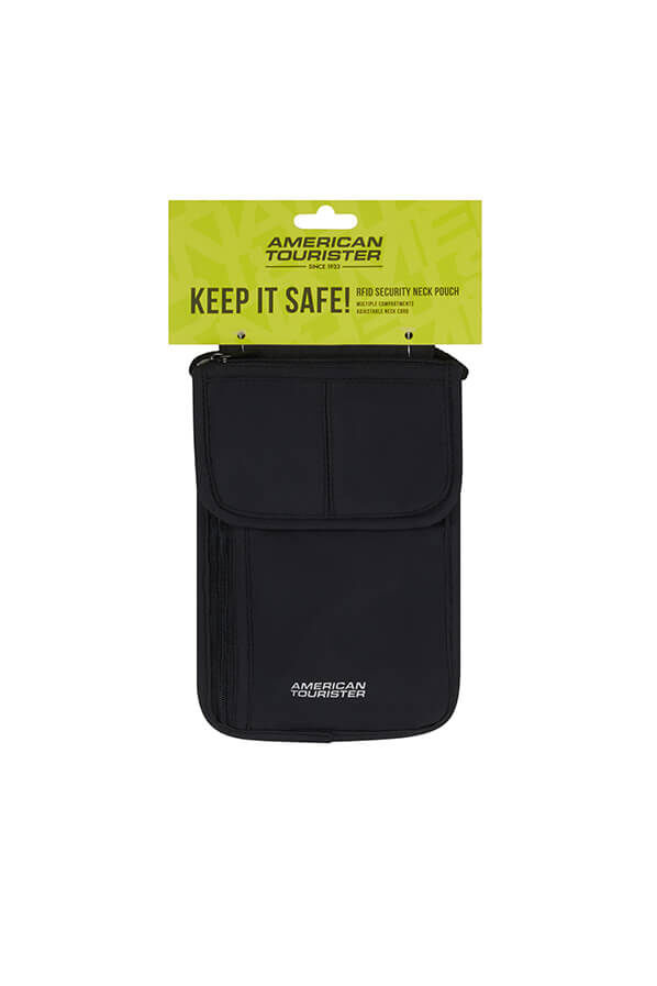 Neck Pouch RFID Neck Pouch | American Tourister American Tourist. Ta RFID Security Neck Pouch  Black