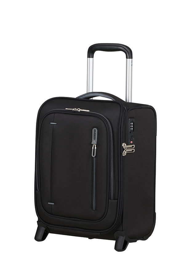Cloudrider Resv&auml;ska med 2 hjul S/M | American Tourister Cloudrider Upright Underseater Tsa  Jet Black