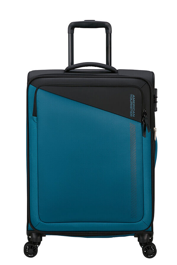 American Tourister Daring Dash Spinner Expandable TSA M  Black/Blue
