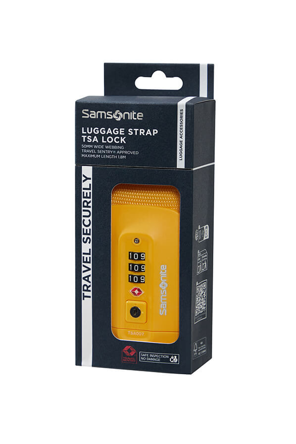 Samsonite Ta Revolution Luggage Strap/TSA Lock  Yellow