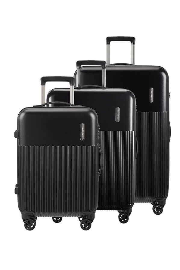 matte black luggage