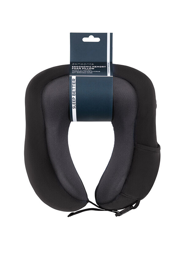 Samsonite Ta Revolution Ergonomic Memory Foam Pillow  Black