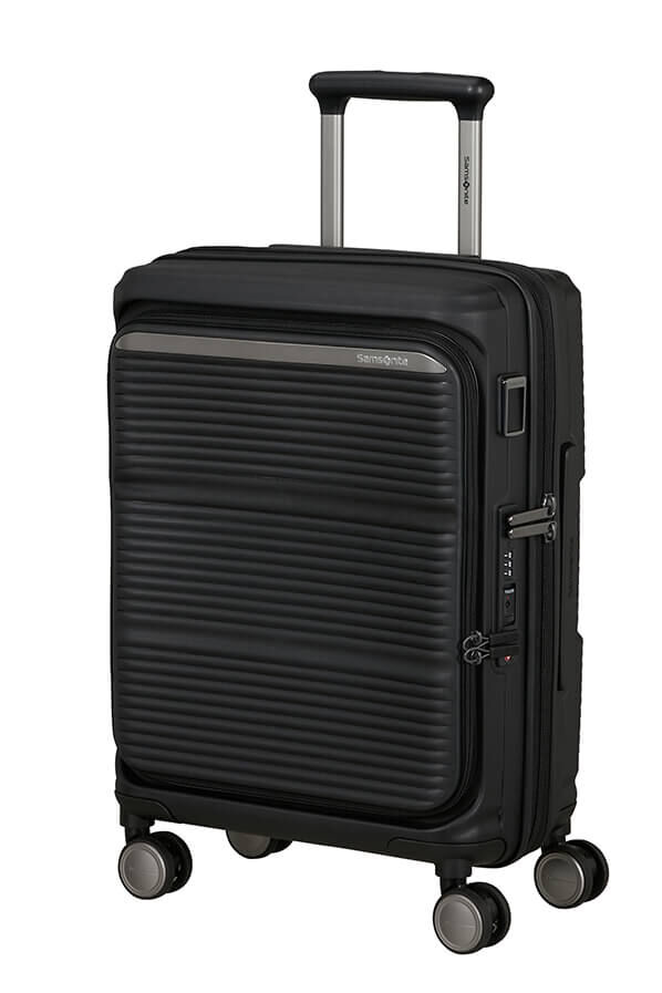 Paralux Spinner expandable (4 wheels) 55cm Black Rolling Luggage