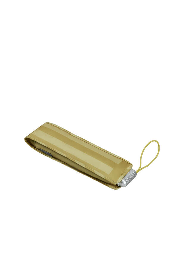 Samsonite Alu Drop S 3 Sect. Manual Flat  Mustard Yellow Stripes