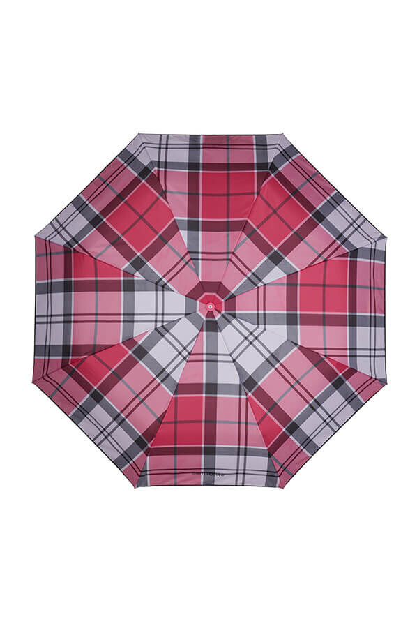 Samsonite Wood Classic S 3 Sect. Auto O/C Short  Fuchsia Check