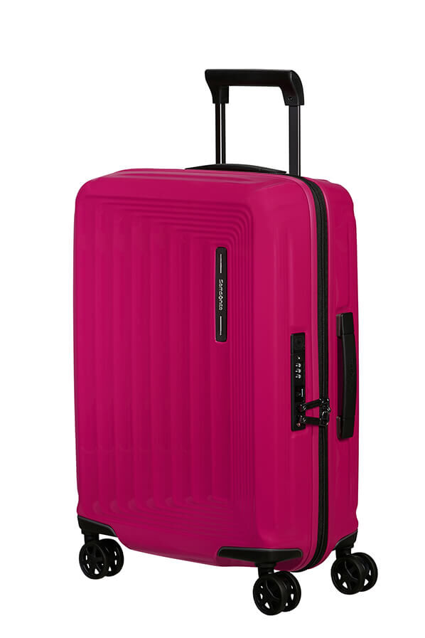 Nuon Spinner expandable (4 wheels) 55cm Fuchsia Rolling Luggage