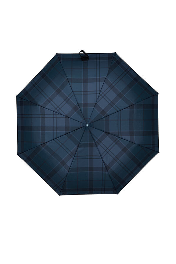 Samsonite Wood Classic S 3 Sect. Auto O/c Short  Check Dark Blue